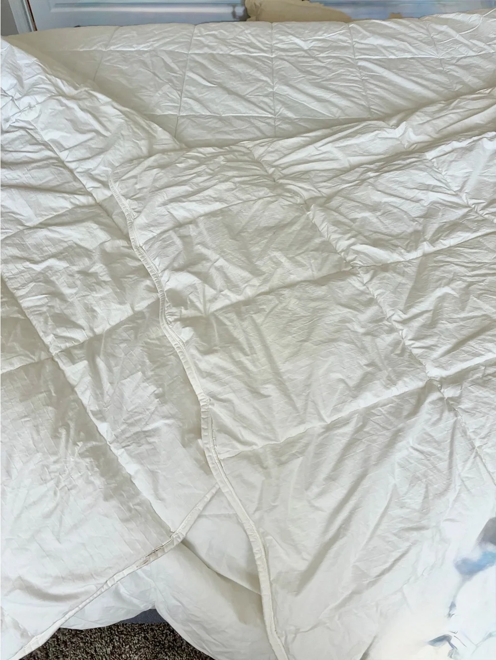 IKEA White Premium Cotton Comforter/Duvet Insert. King 102x86”.Soft & Cushy. EC